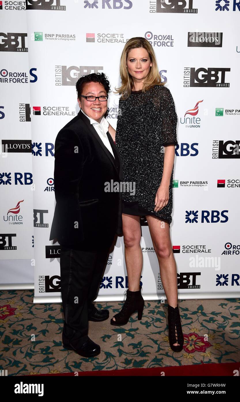 Rena brannan sophie ward arriving british lgbt awards landmark hotel hi