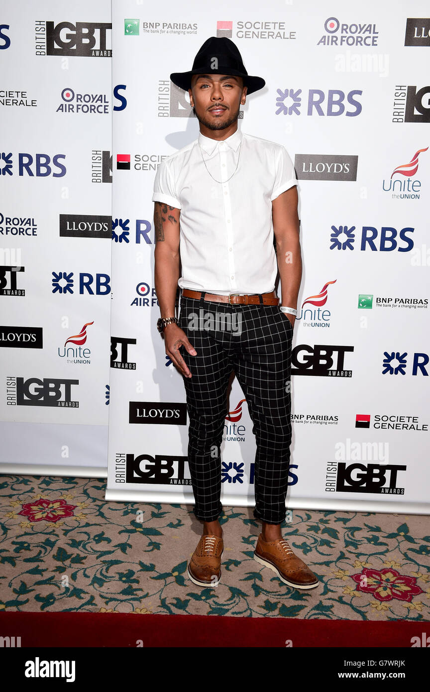 Marcus Collins arriving at the British LGBT Awards at the Landmark