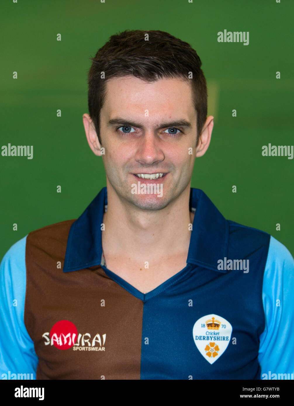 Derbyshire's David Wainwright poses for his headshot photo Stock Photo