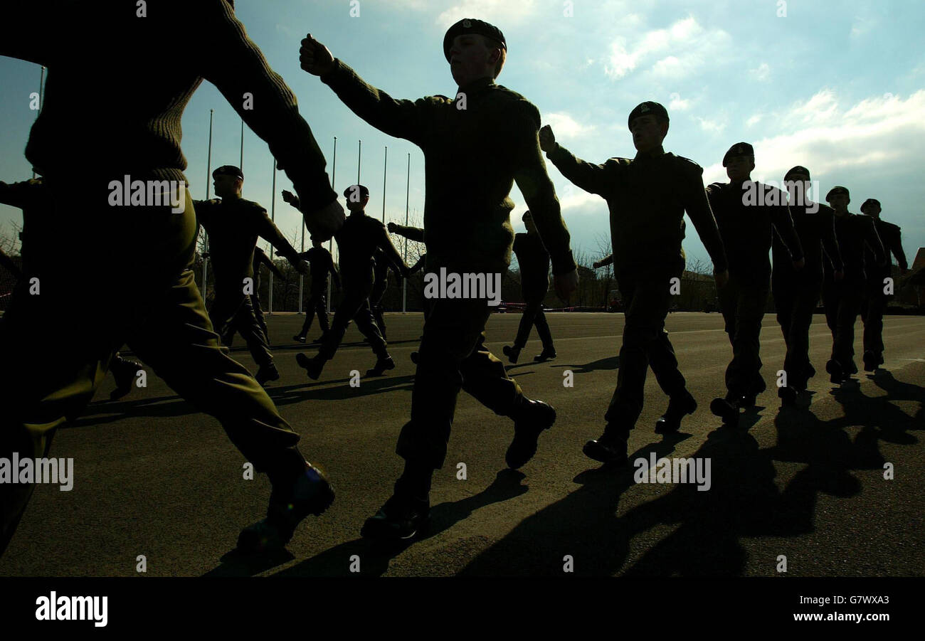 Basic Training At The Army Training Regiment - Winchester Stock Photo 