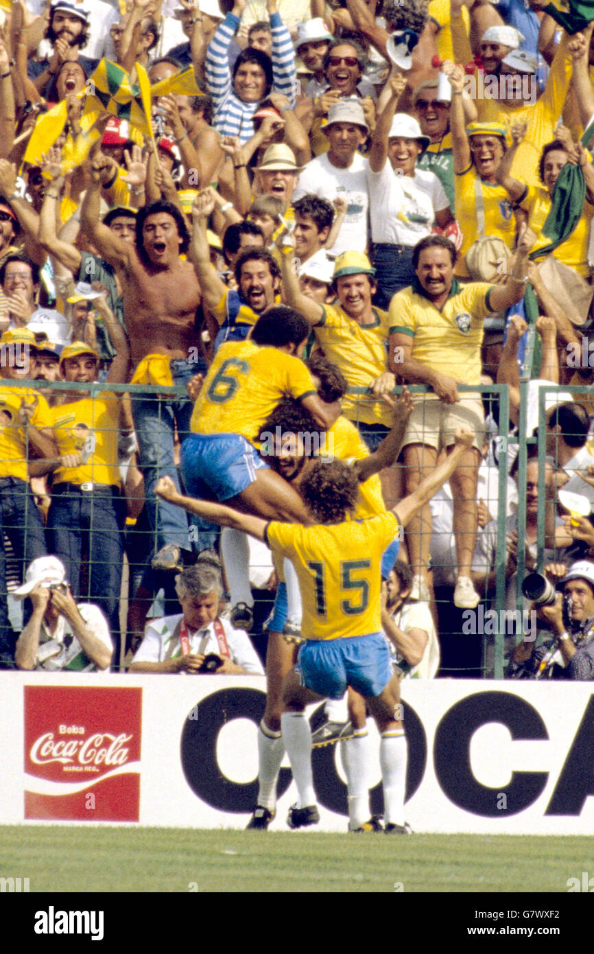 Soccer - World Cup Spain 1982 - Group C - Brazil v Italy - Sarria Stadium Stock Photo