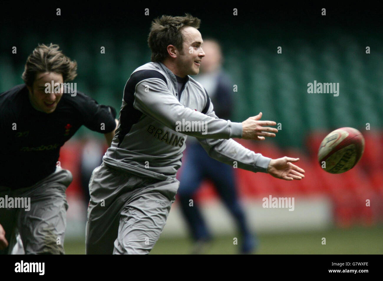 Rugby Union - RBS 6 Nations Championship 2005 - Scotland v Wales - Wales Training - Millennium Stadium Stock Photo