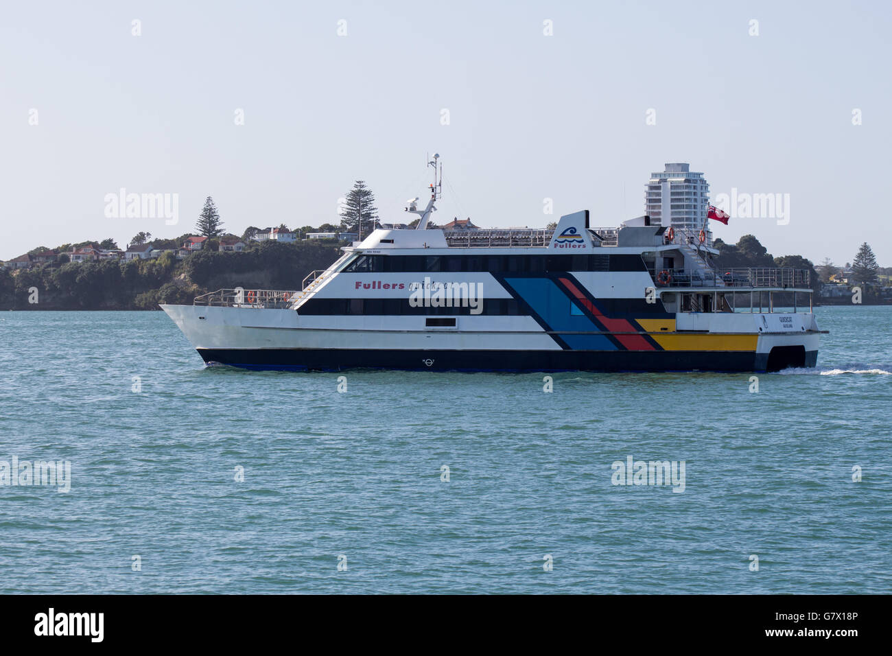 Fullers Auckland Waiheke Ferry Quickcat Stock Photo