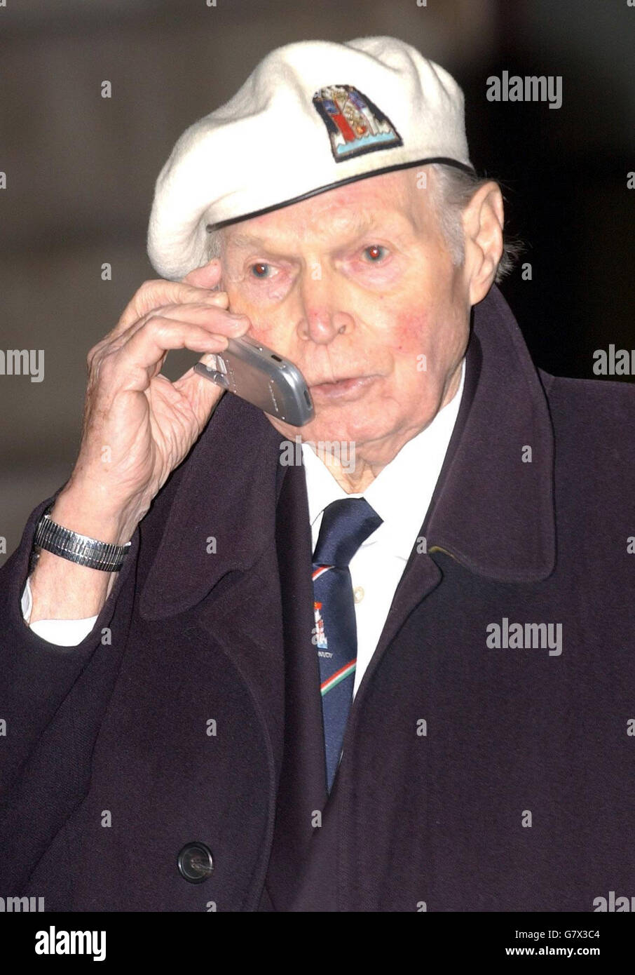 Commander Eddie Grenfell. Veterans of the Arctic convoys who ferried vital supplies to Russia during the Second World War tonight finally won recognition for their efforts, 60 years after the end of the conflict. Stock Photo