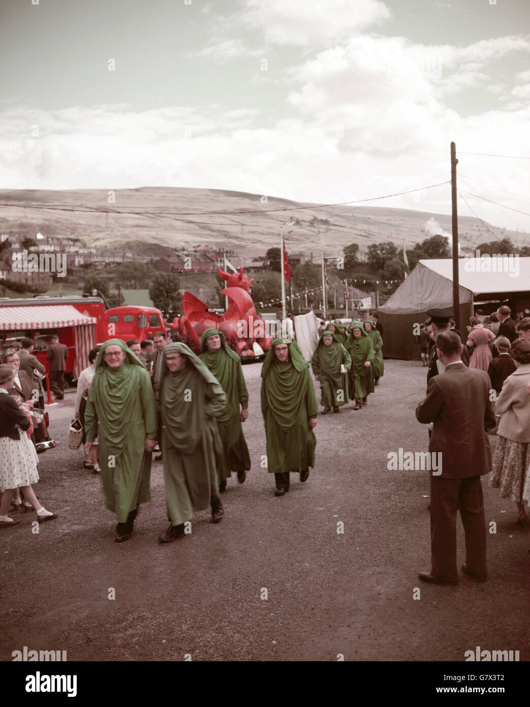 Music - International Musical Eisteddfod - Llangollen, North Wales. General view of the International Musical Eisteddfod in Llangollen, North Wales. Stock Photo