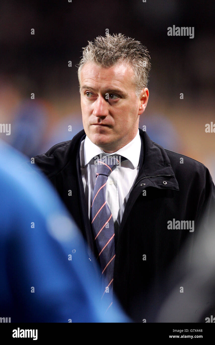 Monacos coach didier deschamps walks off dejected at half time hi-res ...