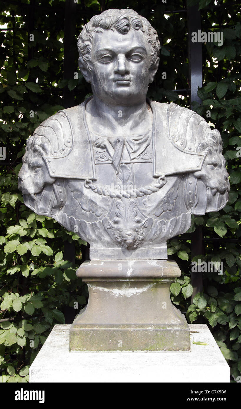 Statue of Marcus Salvius Otho by Bartholomeus Eggers 1674.Rijksmuseum Amsterdam. Stock Photo