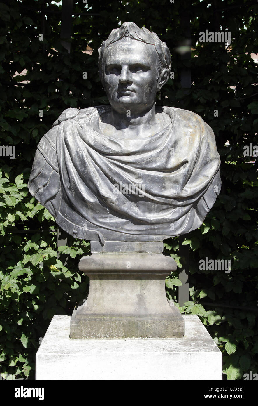 Statue of Julius Caesar by Bartholomeus Eggers 1674.Rijksmuseum Amsterdam. Stock Photo