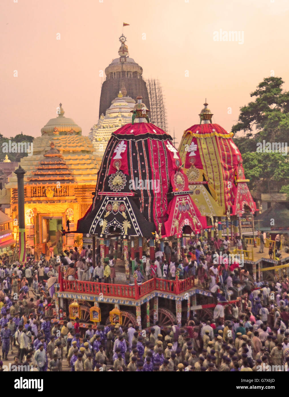 Rathyatra or Chariot festival, with Jagannatha Temple at background, Puri,  Orissa, India Stock Photo - Alamy