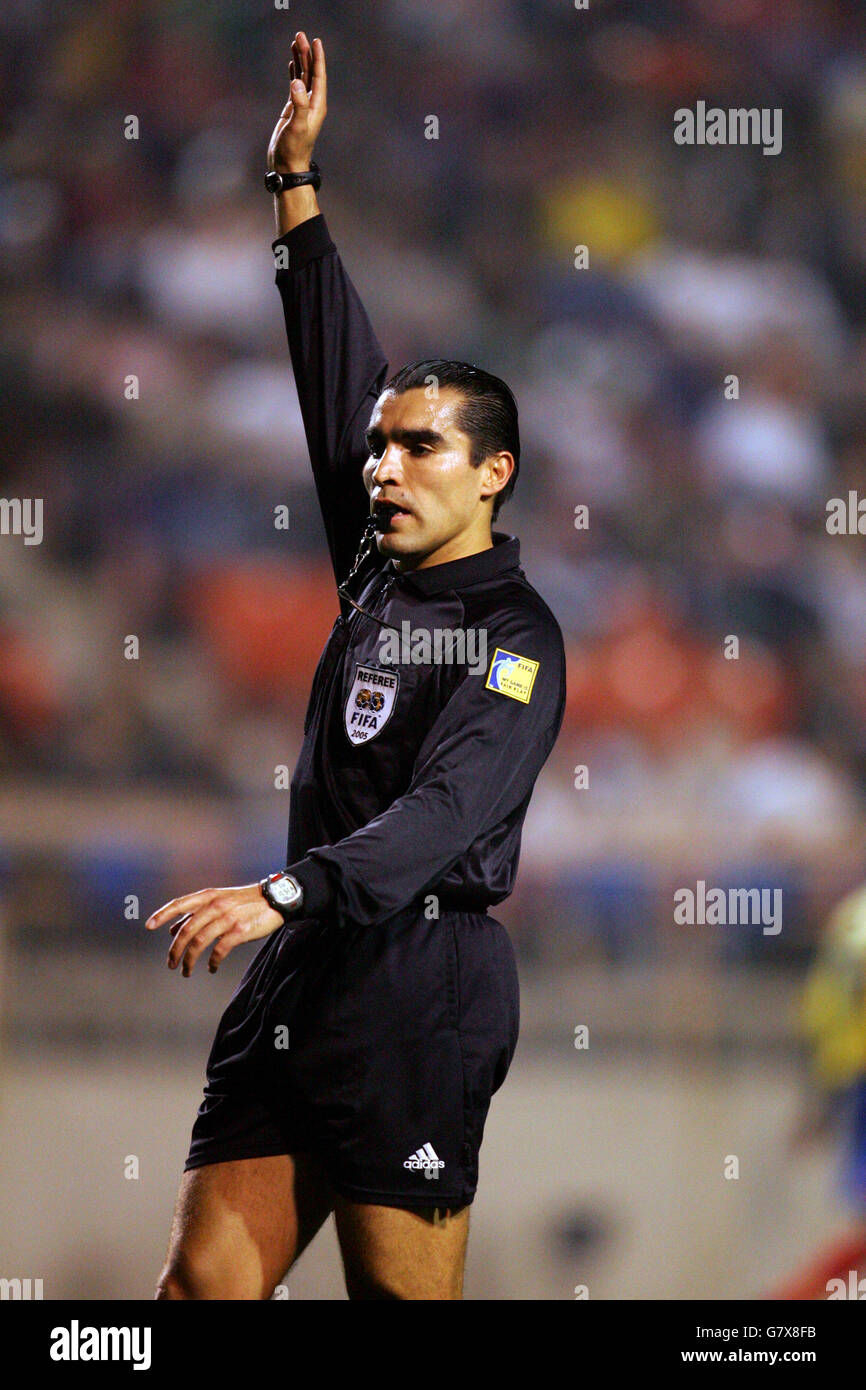 Soccer - International Friendly - USA v Colombia - Titan Stadium. Marco Rodriguez, referee Stock Photo