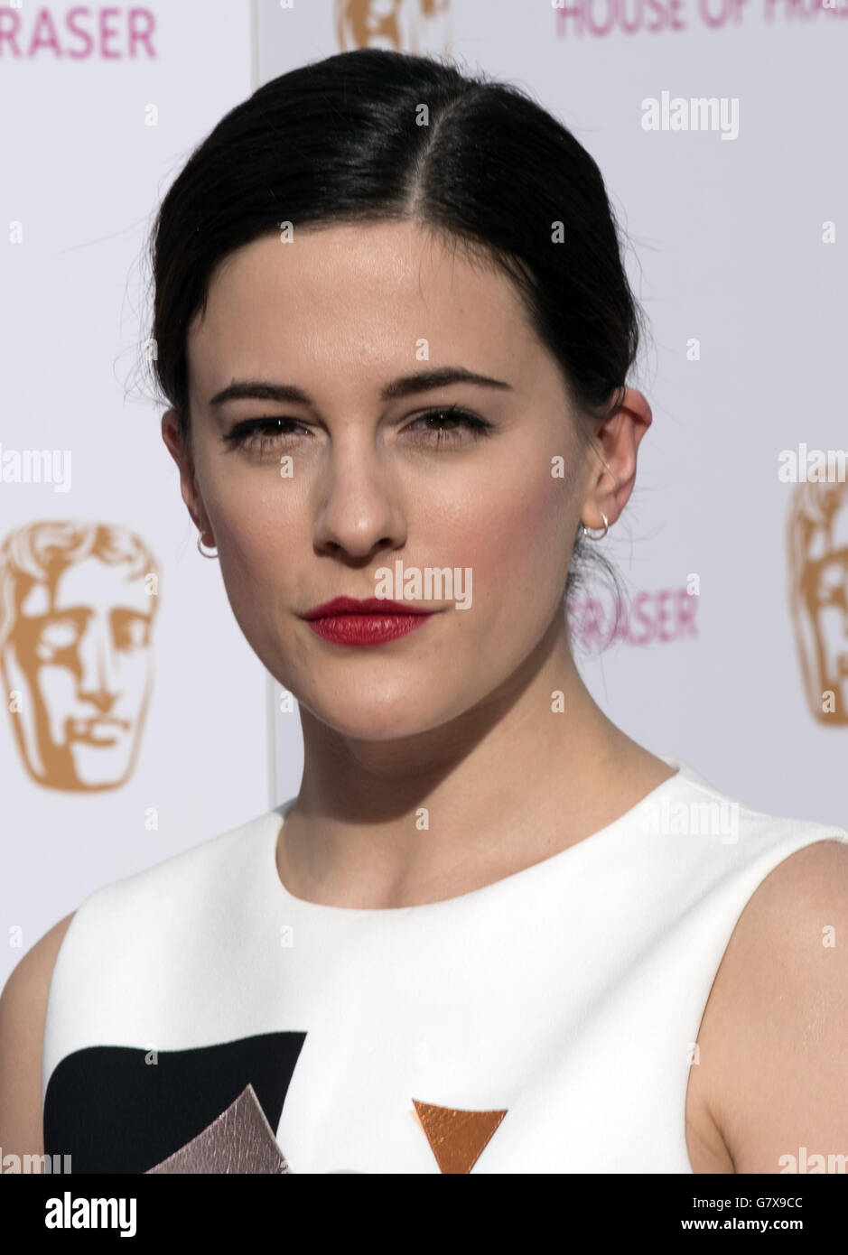 Phoebe Fox arrives for the House of Fraser British Academy of