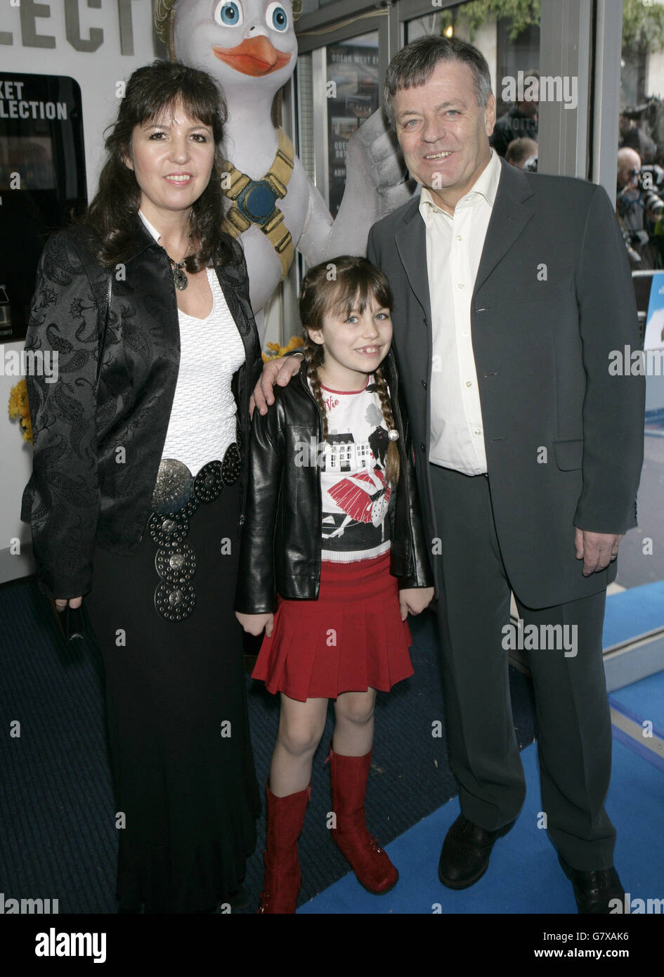 Tony and Debbie Blackburn with their daughter Victoria. Stock Photo