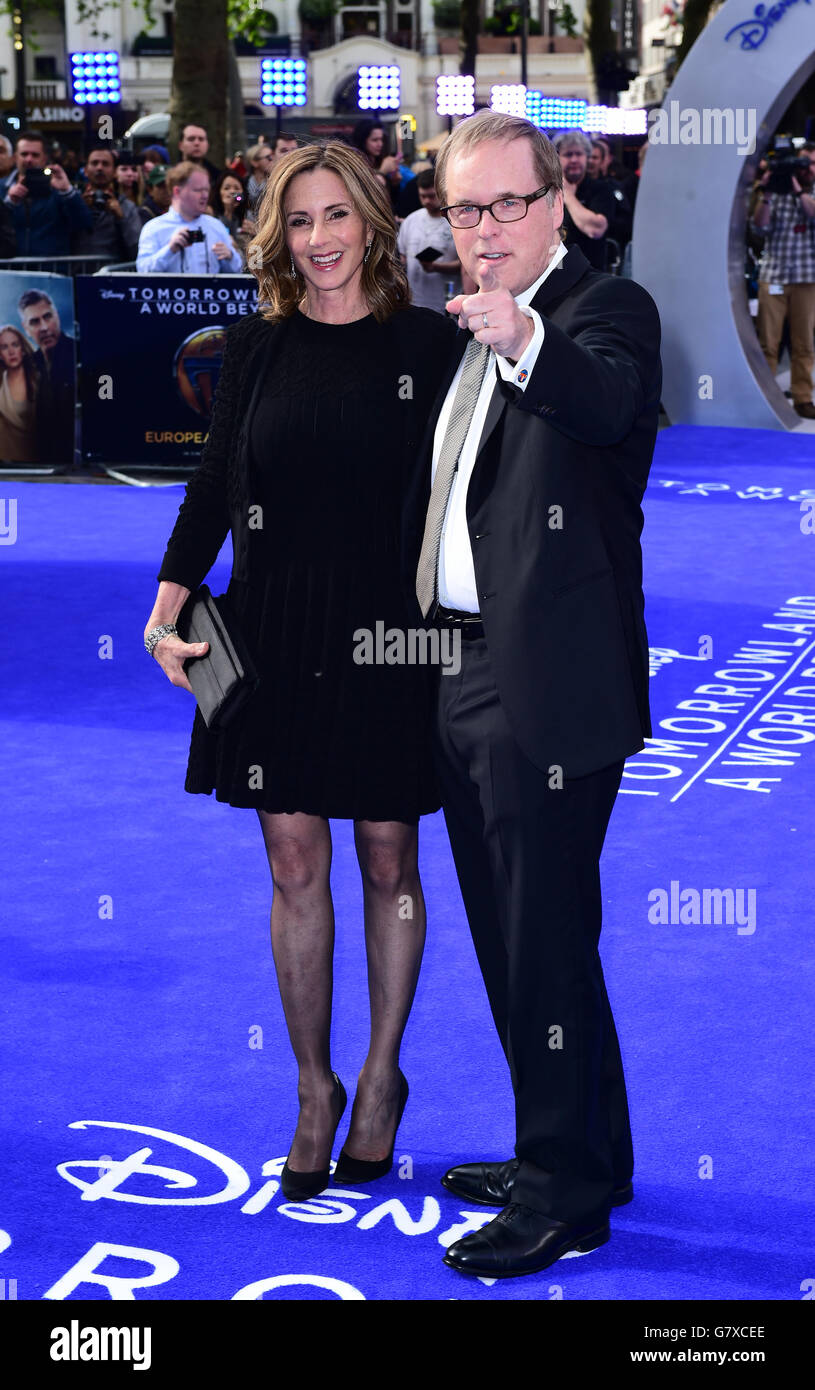 Brad Bird and wife Elizabeth arrive for the premiere of Tomorrowland A