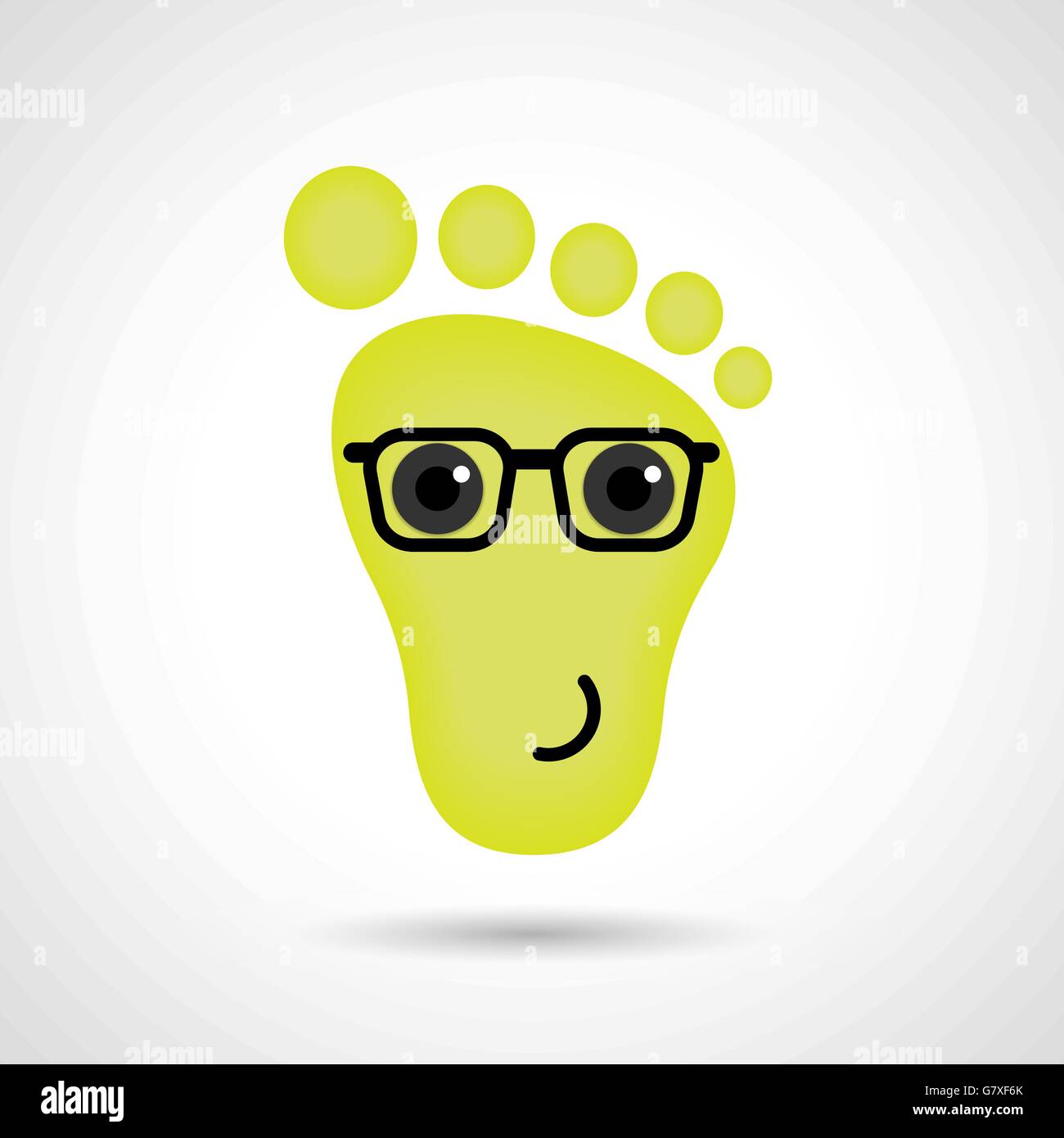 Funny feet emoticon icon. Feet emotions sign. Vector illustration Stock Vector