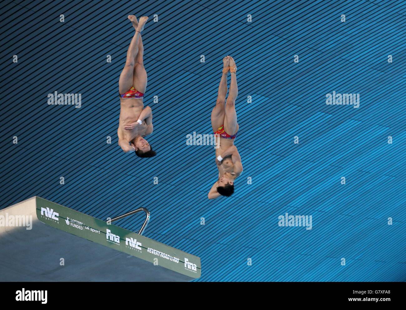 Diving - The FINA Diving World Series - Day One - London Aquatics Centre Stock Photo