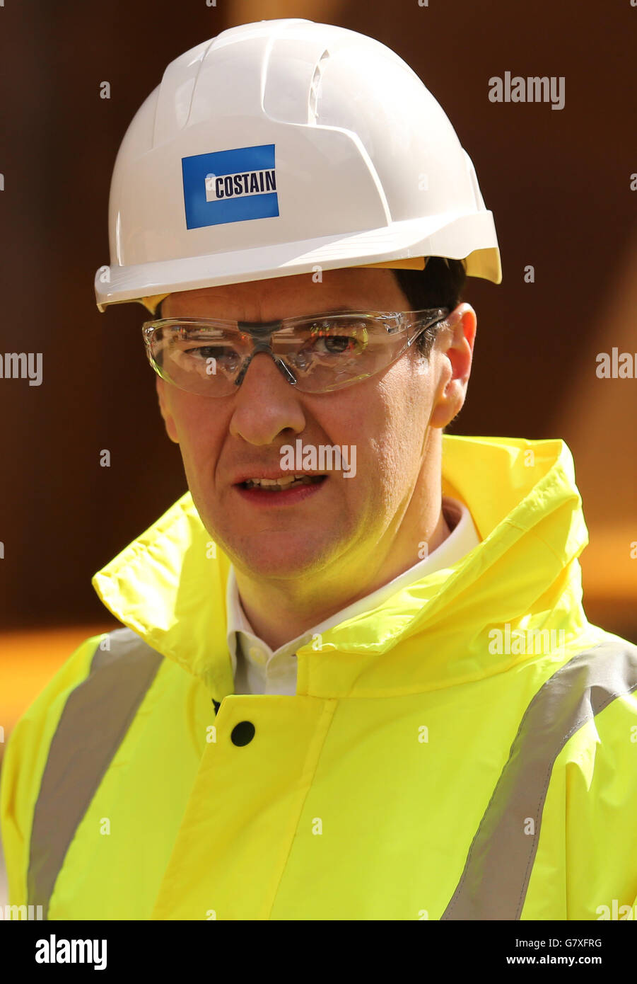 Chancellor Osborne during a tour of the Heysham to M6 link road