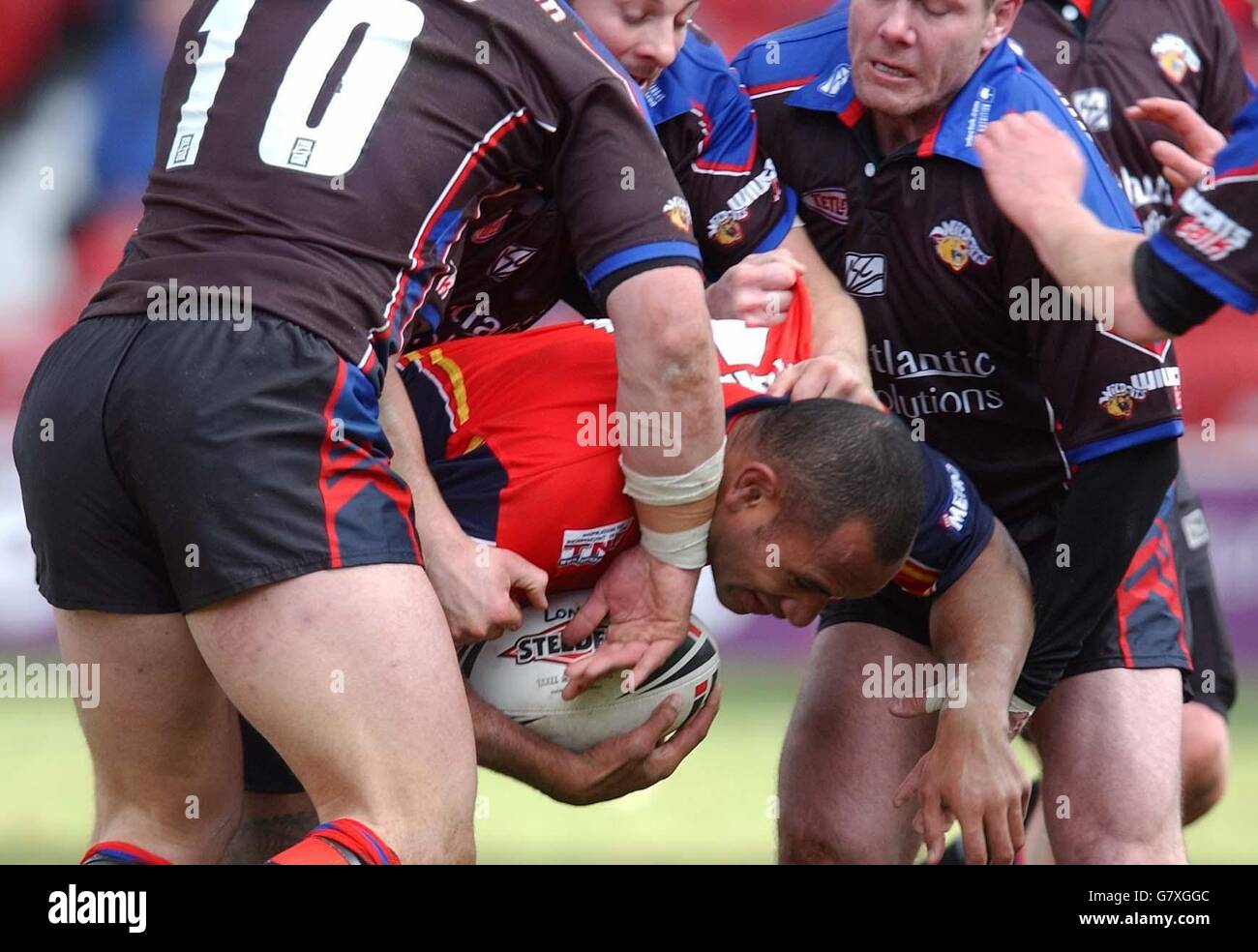 Rugby League - Engage Super League - London Broncos v Warrington Wolves -  Griffin Park. Solomon Haumono, London Broncos Stock Photo - Alamy