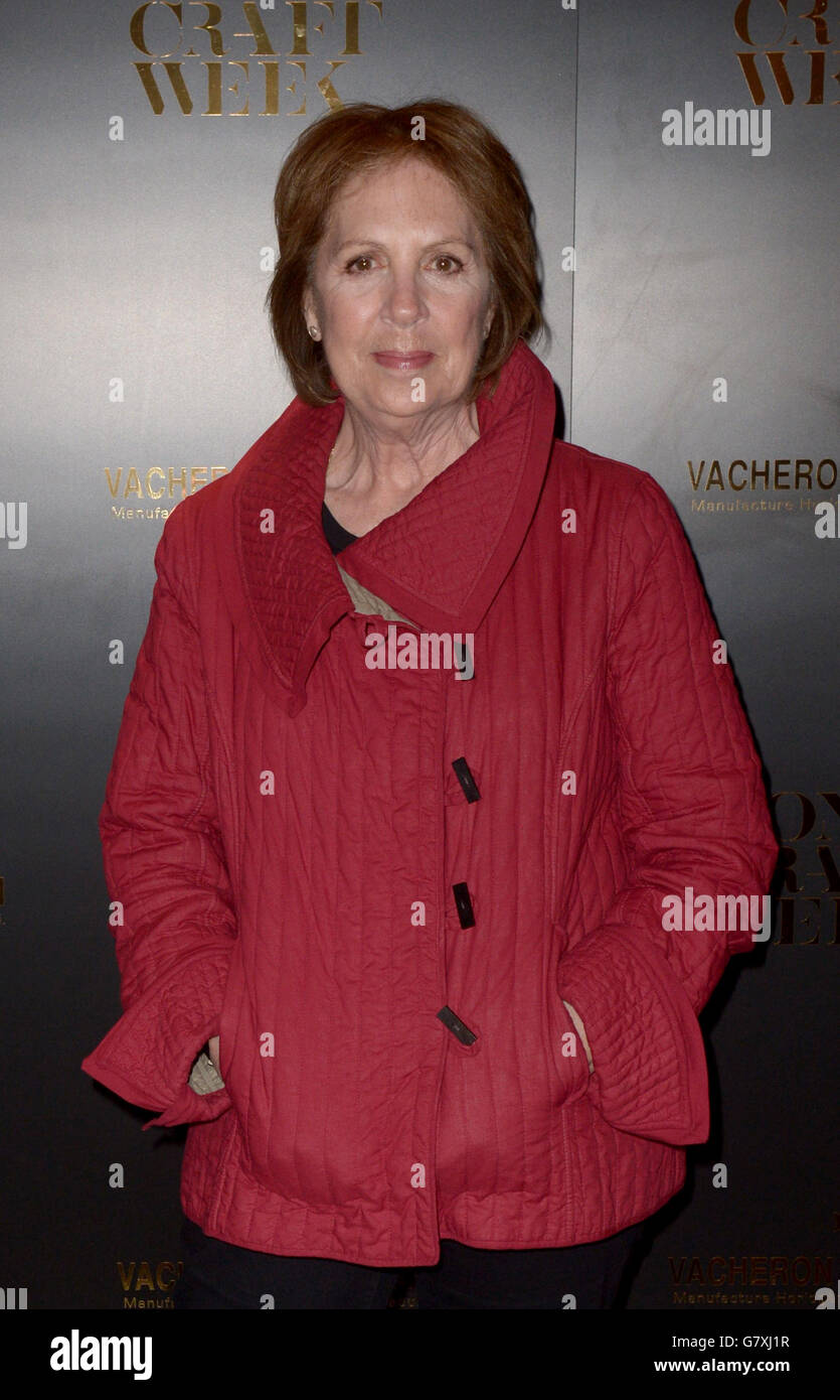 Penelope Wilton attends the opening of London Craft Week at the V&A Museum, London. Stock Photo