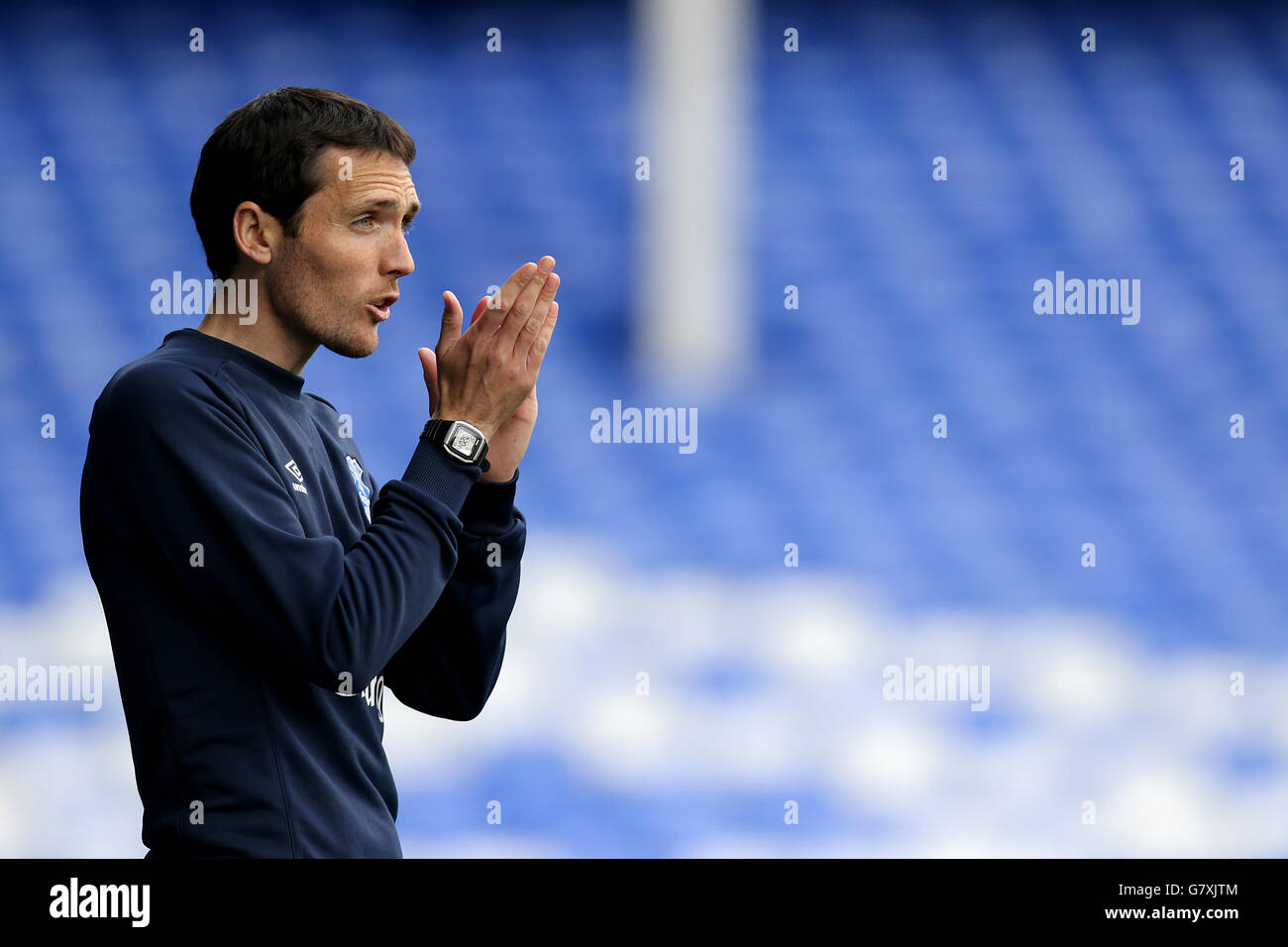 Soccer - Women's FA Cup - Semi Final - Everton Ladies v Notts County Ladies - Goodison Park. Everton Ladies Manager Andy Spence Stock Photo