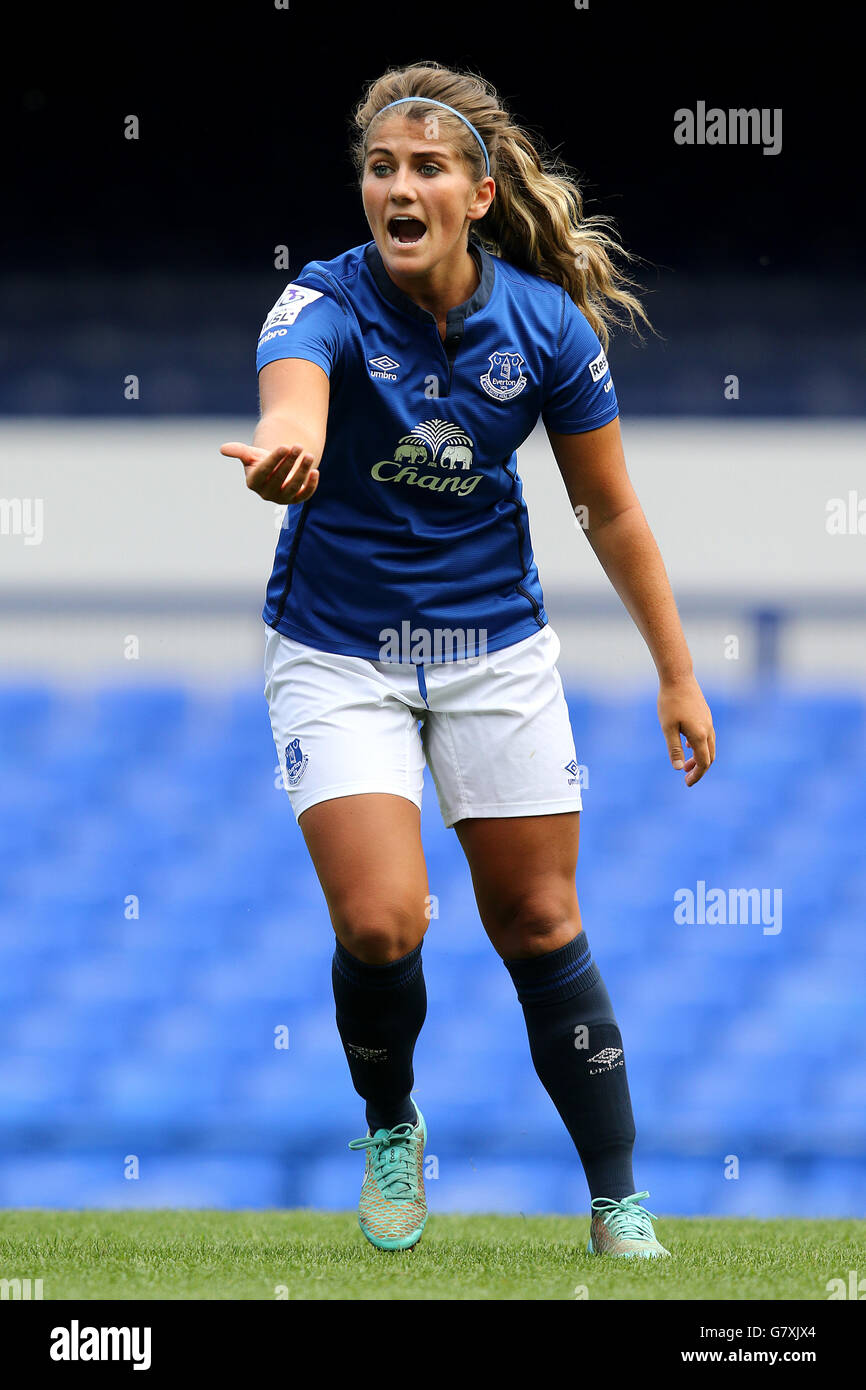 Soccer - Women's FA Cup - Semi Final - Everton Ladies v Notts County Ladies - Goodison Park. Paige Williams, Everton Stock Photo