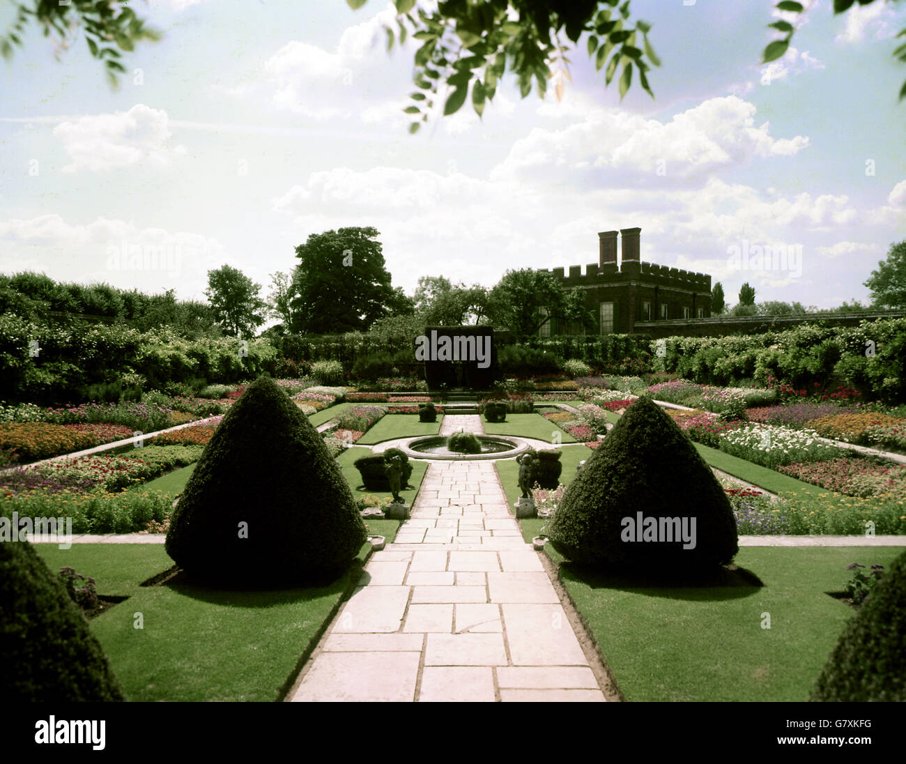 Privy Garden at Hampton Court Palace. Hampton Court Palace, built in 1514 for Cardinal Thomas