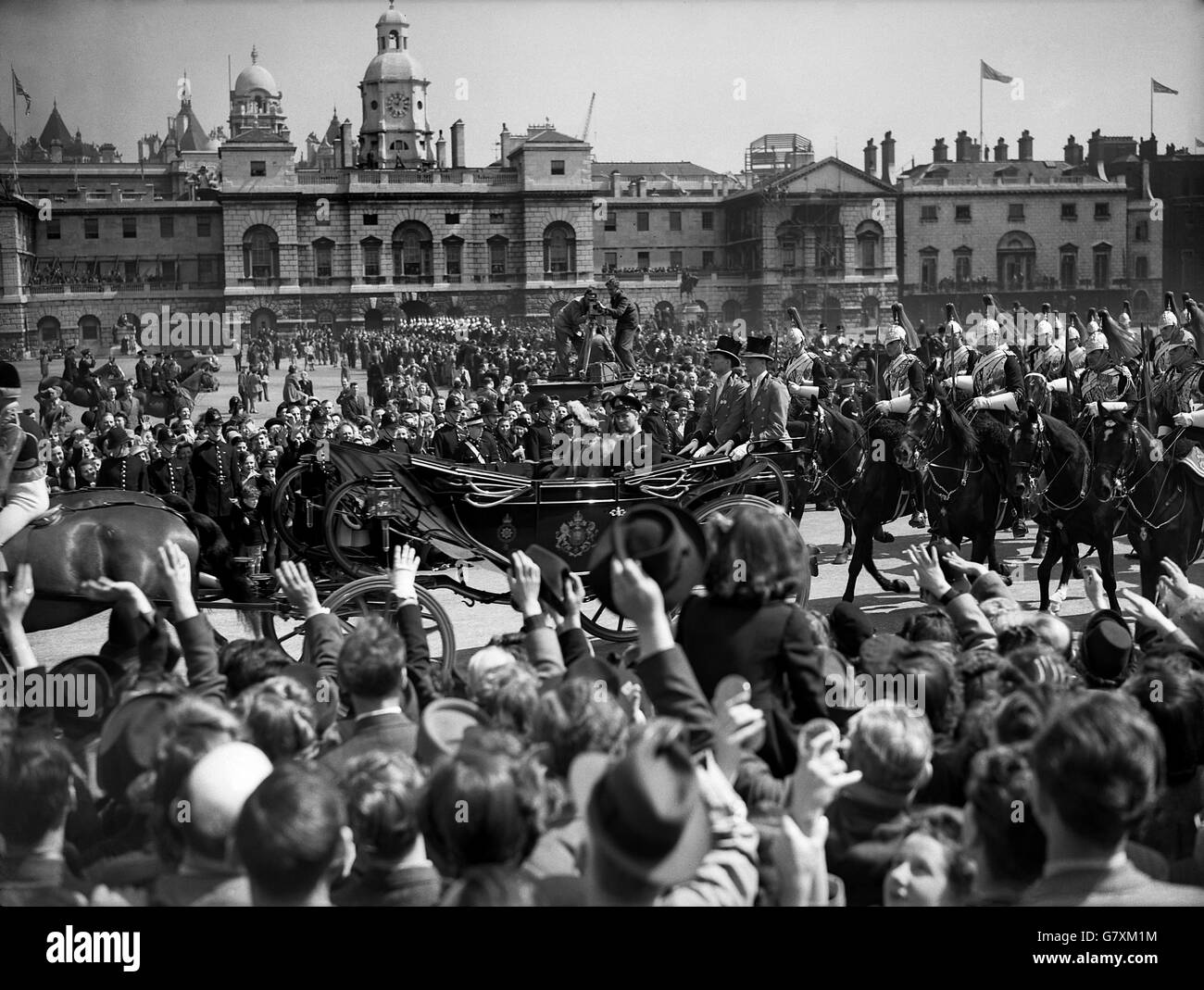 Royalty - King and Queen Silver Wedding Anniversary - London Stock Photo