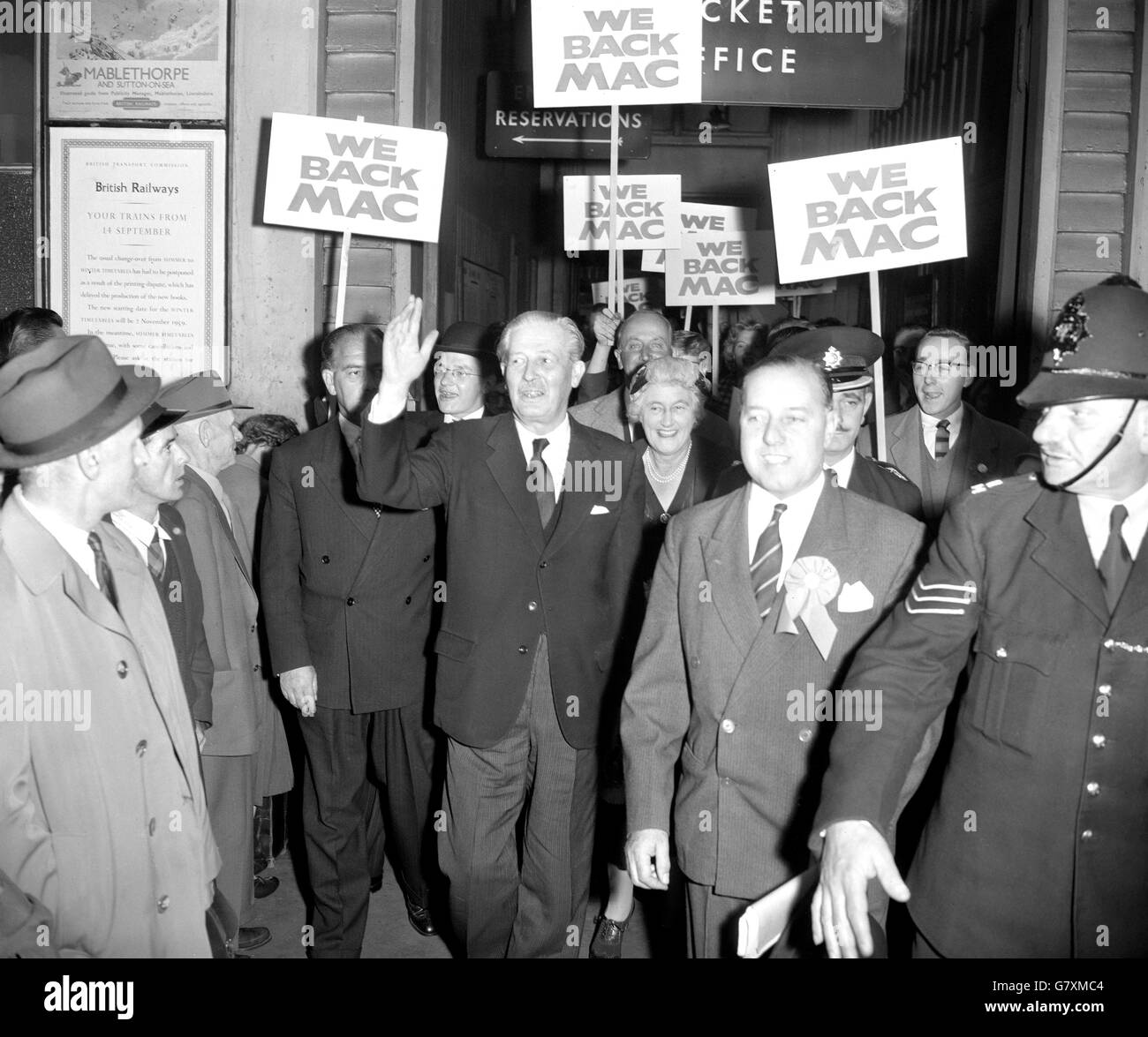 Politics - 1959 General Election - Harold MacMillan Stock Photo