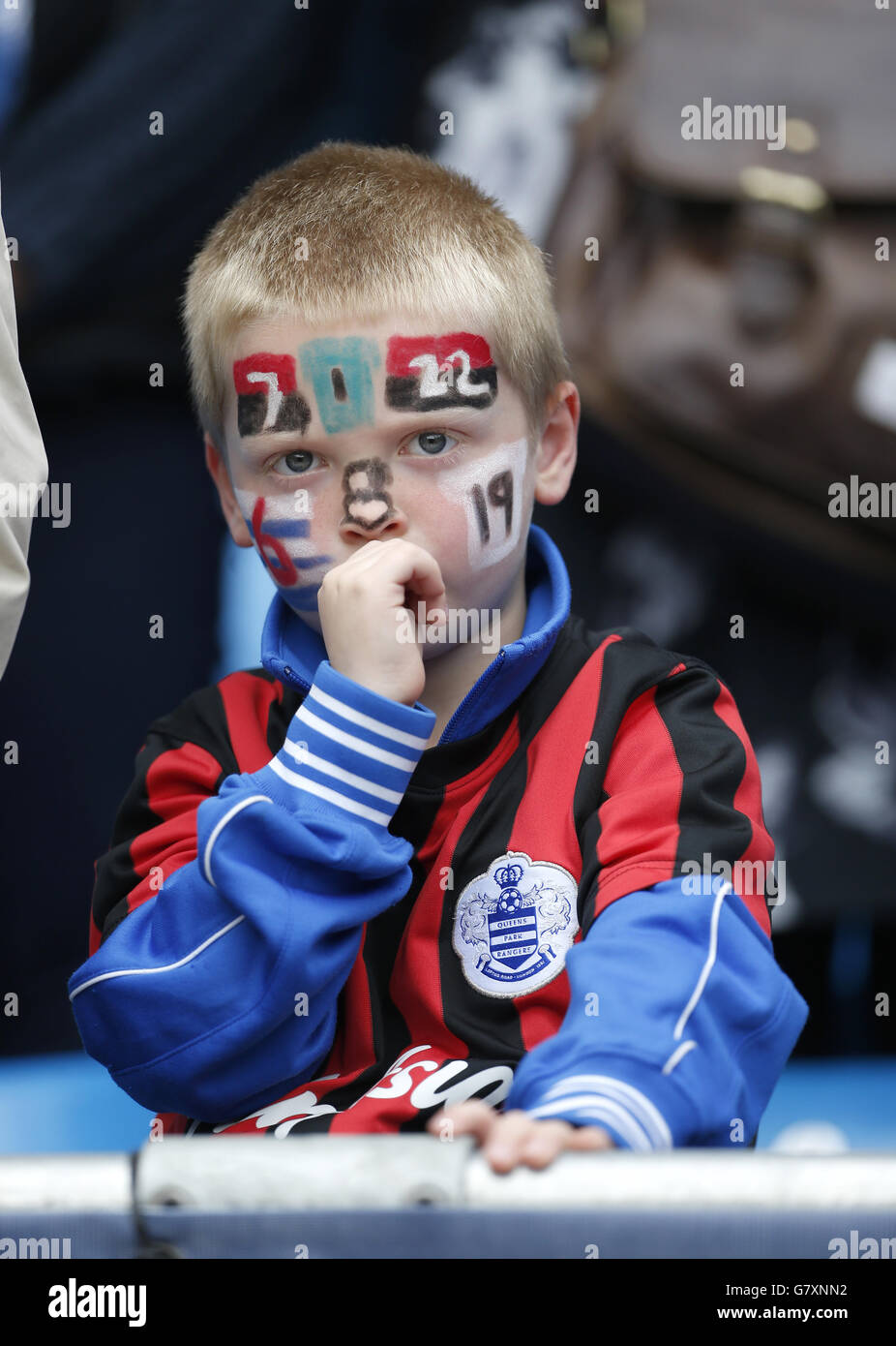 Football face paint manchester city hires stock photography and images