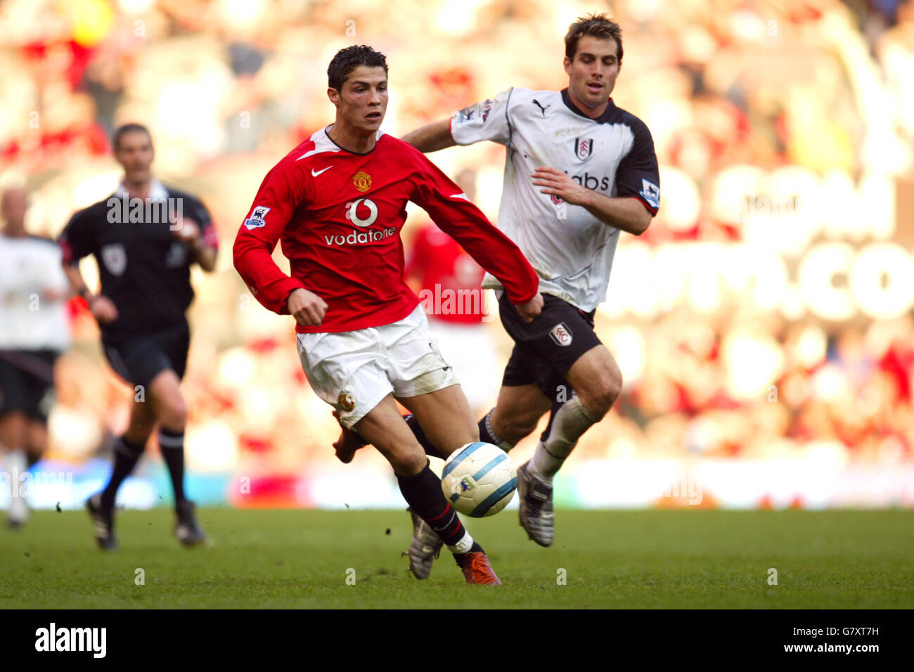 Cristiano Ronaldo of Manchester United in action during the Barclays