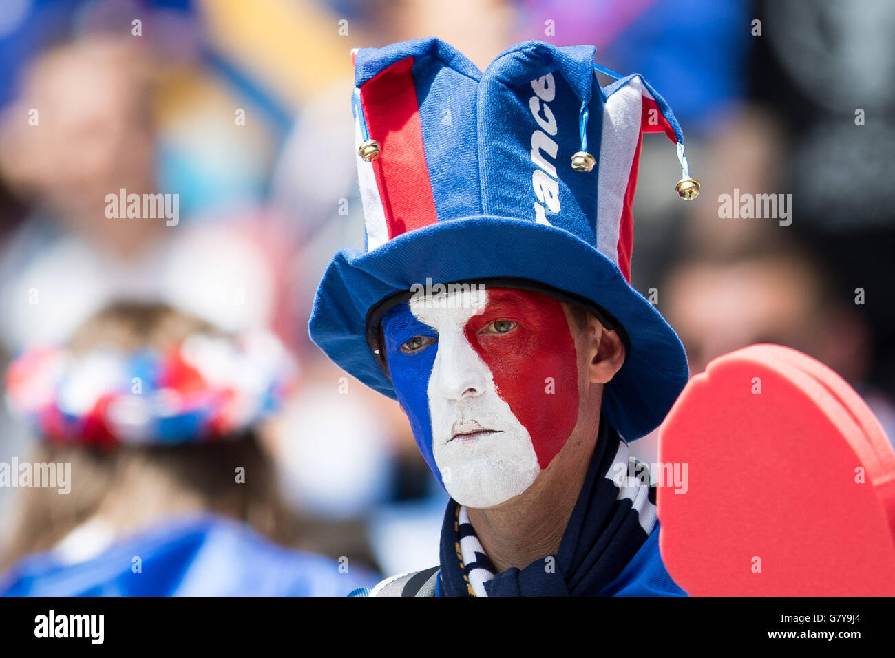 Lyon, France. 26th June, 2016. UEFA European 2016 Football Championships, last 16. France versus Republic of Ireland. kibice Francji, French fans © Action Plus Sports/Alamy Live News Stock Photo