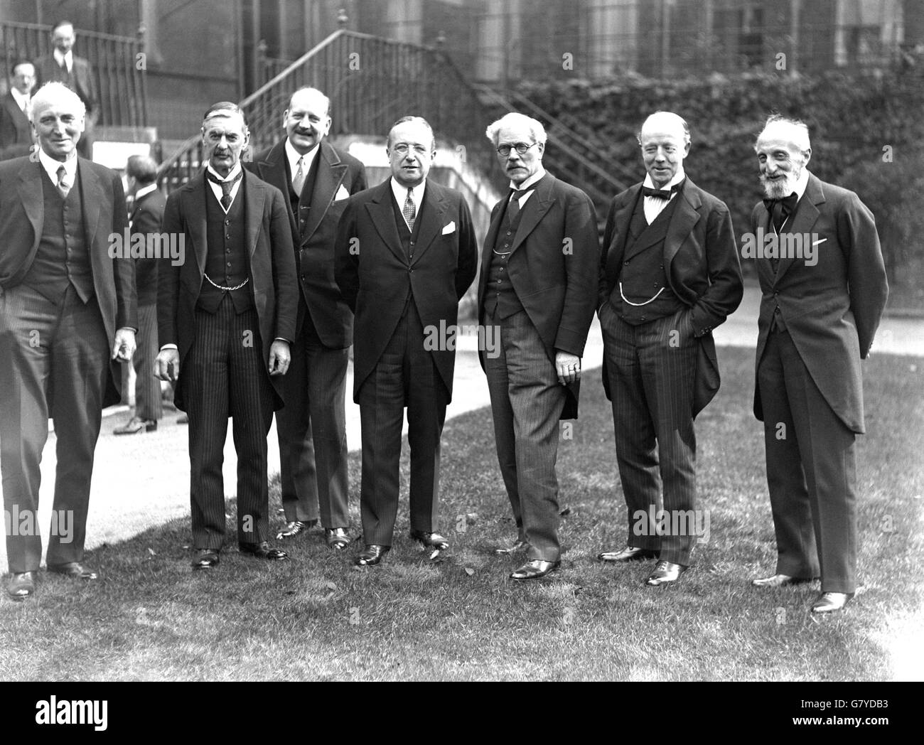 Mr Runciman, Neville Chamberlain, M Tardieu, Ramsay MacDonald, M ...