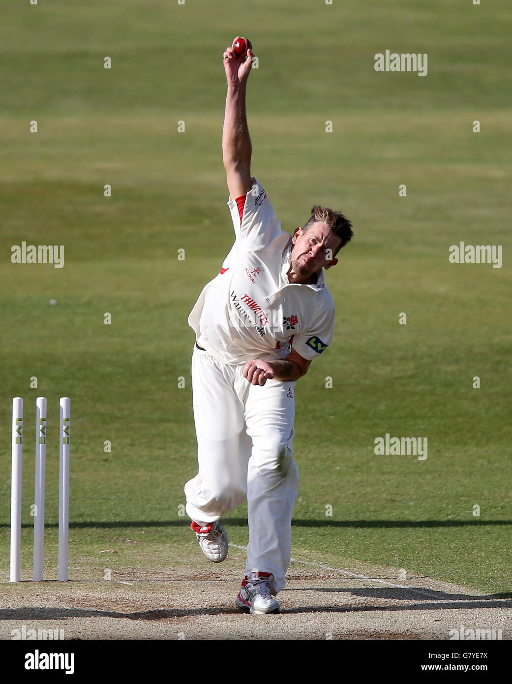 Cricket - LV County Championship - Division Two - Day Two - Northamptonshire v Lancashire - The County Ground Stock Photo