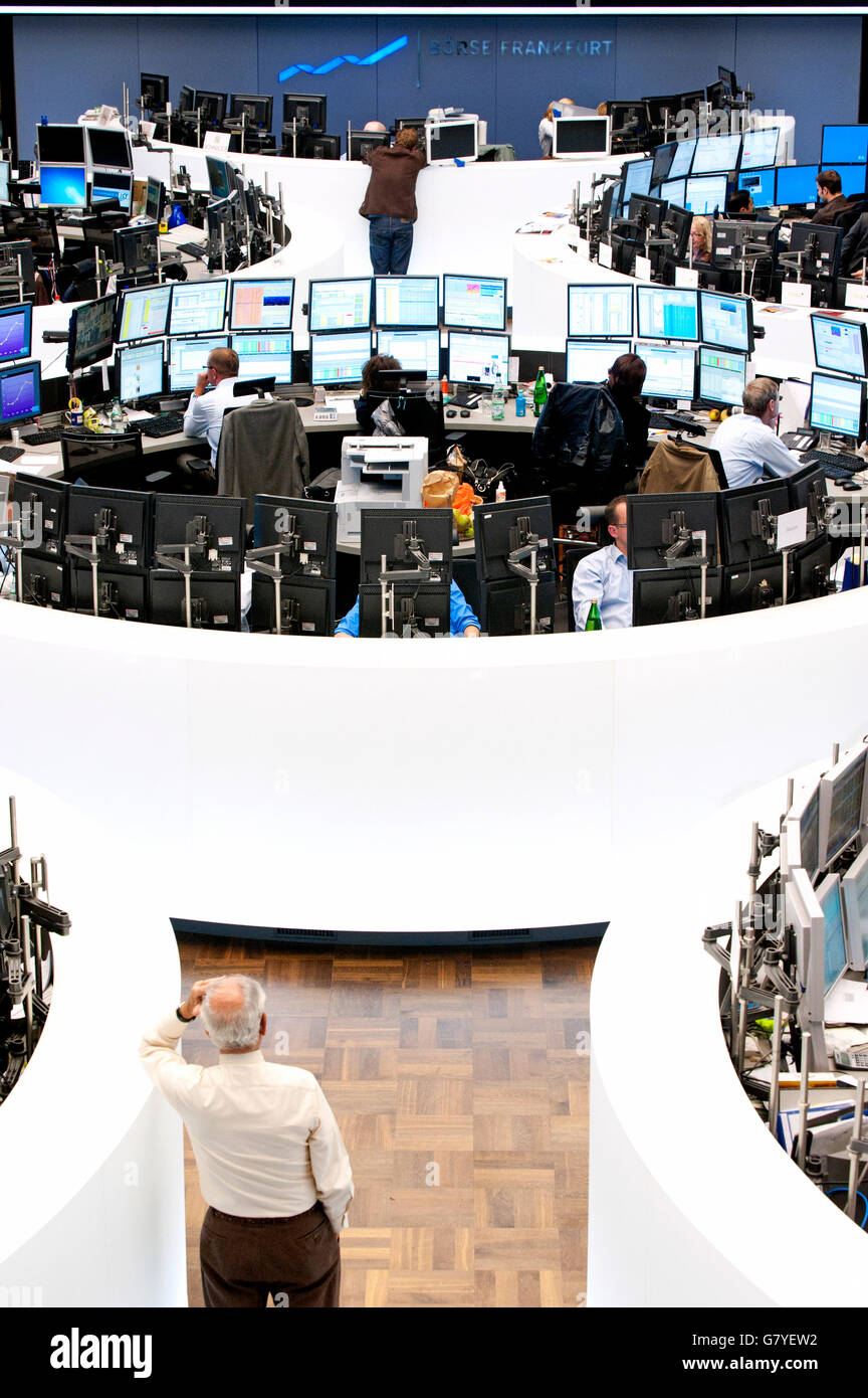 Trading floor of Frankfurter Wertpapierboerse, Frankfurt Stock Exchange