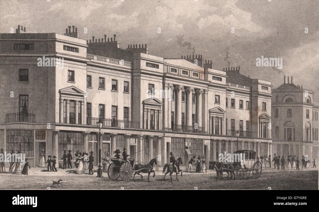 REGENT STREET. Part of West Side II. London. SHEPHERD, antique print ...