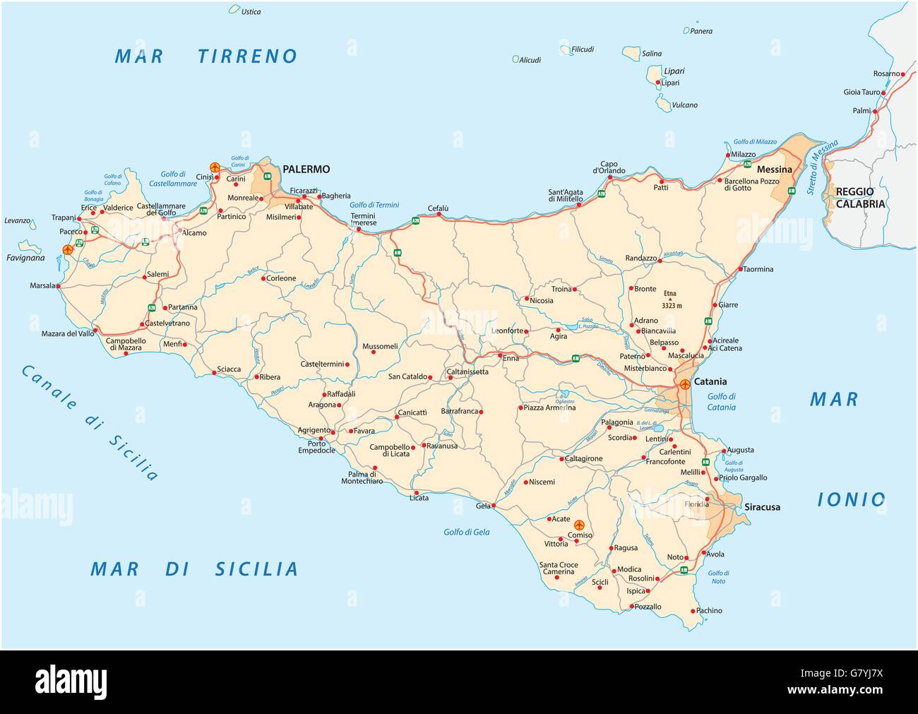 Map of messina hi-res stock photography and images - Alamy