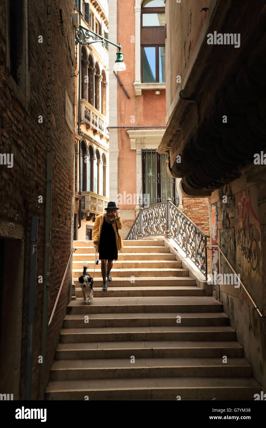 Venice shadows book cover 2015 Italy Stock Photo