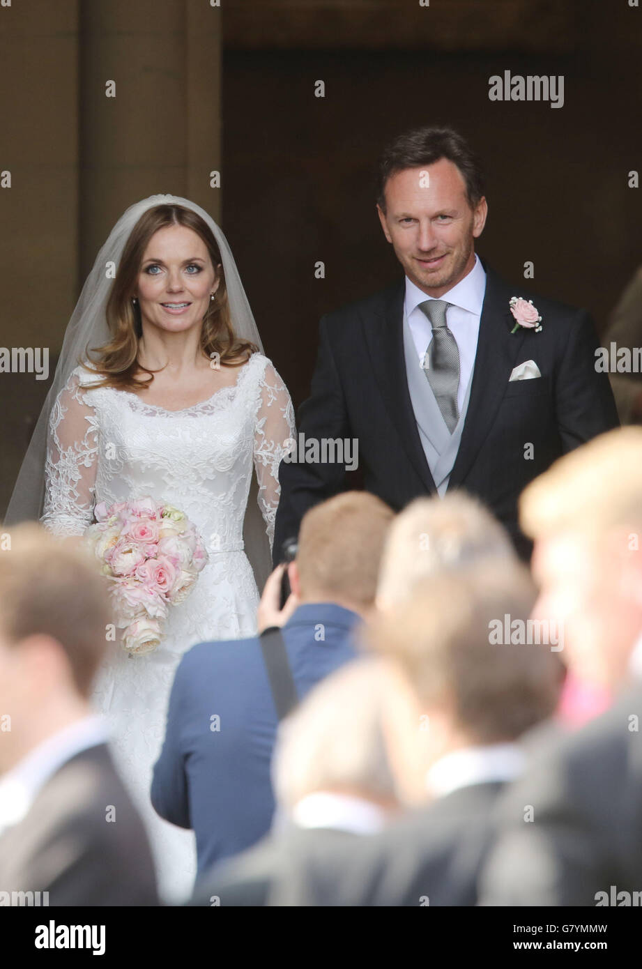 Spice Girl Geri Halliwell and her new husband Formula 1 boss Christian