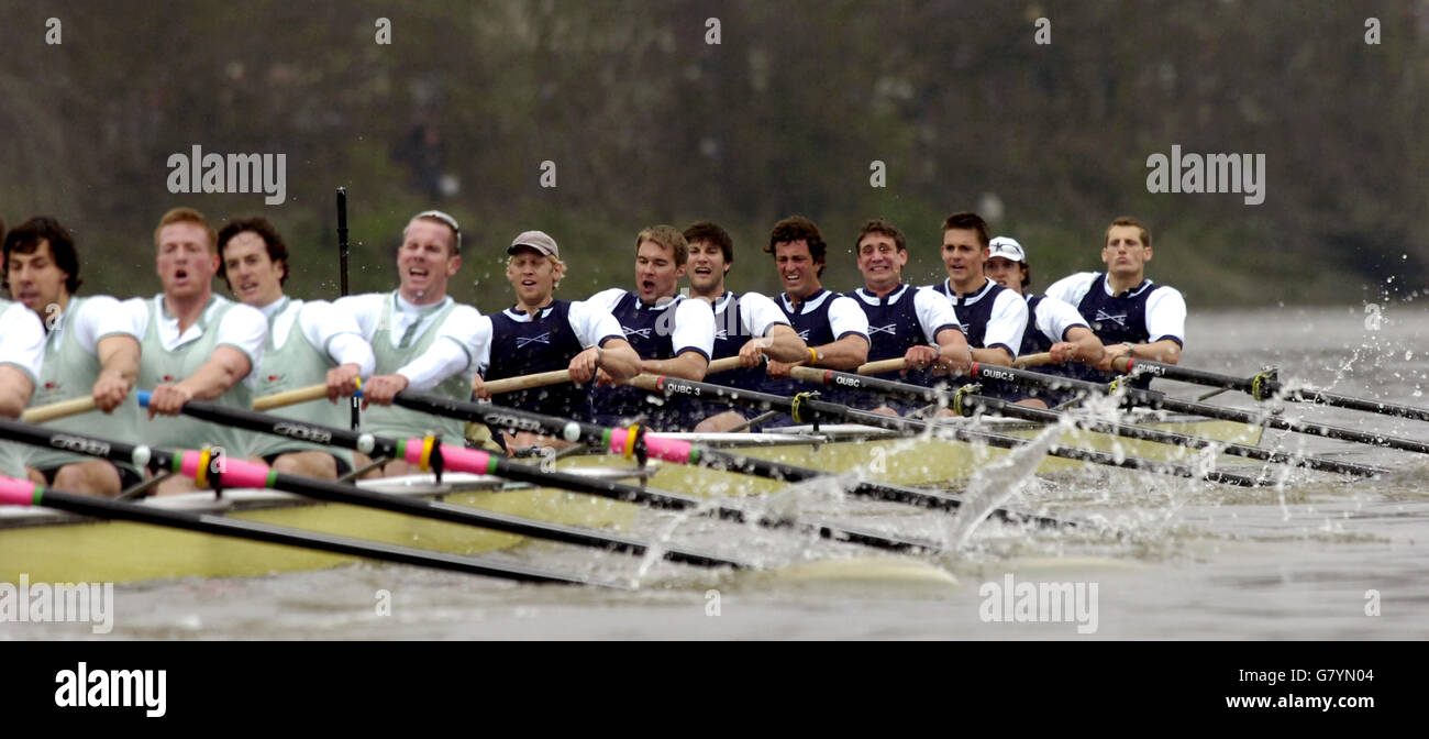 Rowing Oxford v Cambridge 151st University Boat Race Stock Photo Alamy