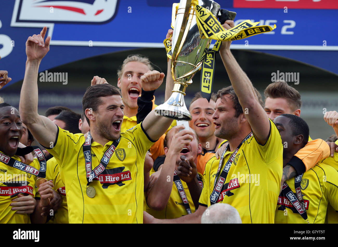 Soccer - Sky Bet League Two - Burton Albion League Winners Trophy  Presentation - Pirelli Stadium Stock Photo - Alamy