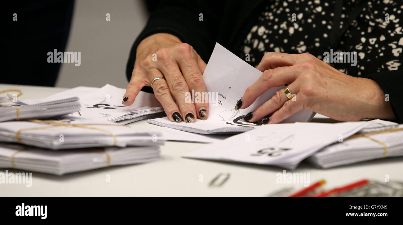 General Election 2015 declaration - May 7th Stock Photo - Alamy