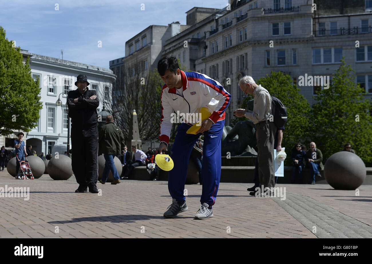 British high jump coach Fuzz Ahmed holds an open training session in