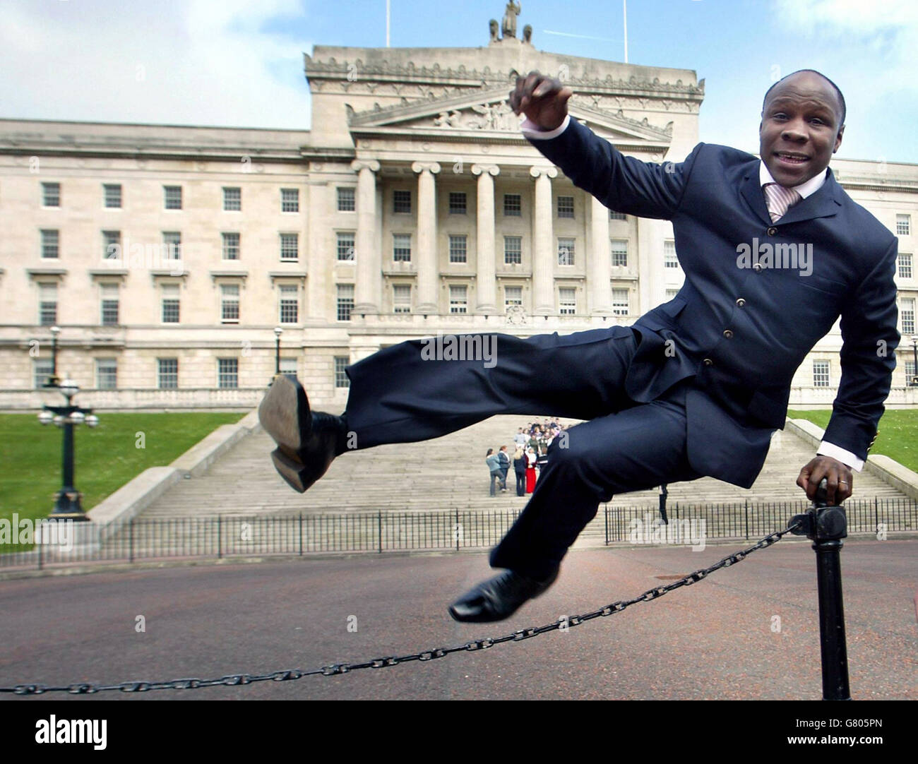 Boxing Chris Eubank Visits Northern Ireland Stock Photo Alamy