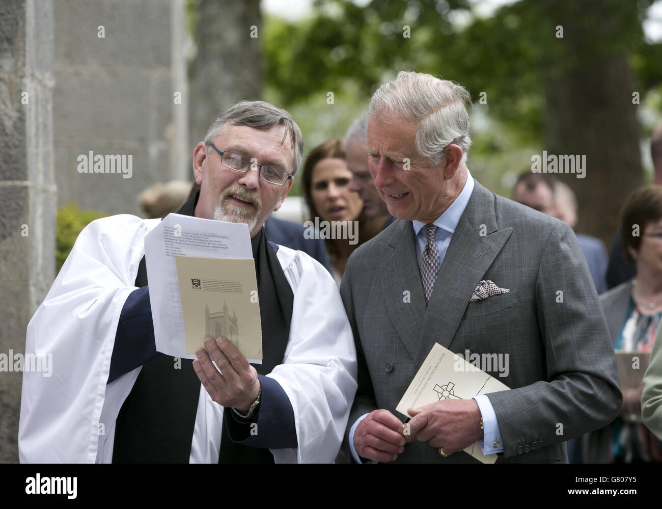 The Prince of Wales (right) and the Very Rev. Arfon Williams at the ...