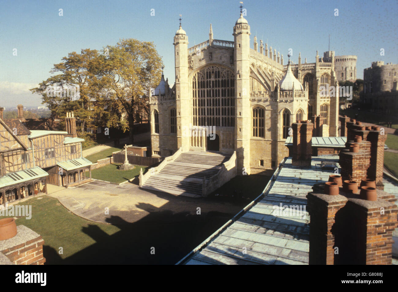 Buildings and Landmarks - St George's Chapel, Windsor Castle. St George's Chapel, Windsor Castle. Stock Photo