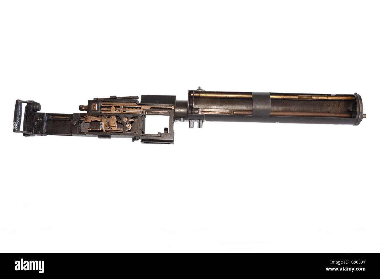 Machine gun Fiat-Revelli Modello 1914 section Stock Photo