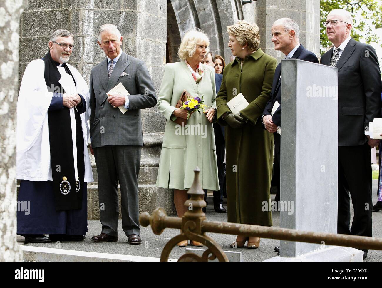 (left to right) The Very Rev. Arfon Williams, the Prince of Wales and ...