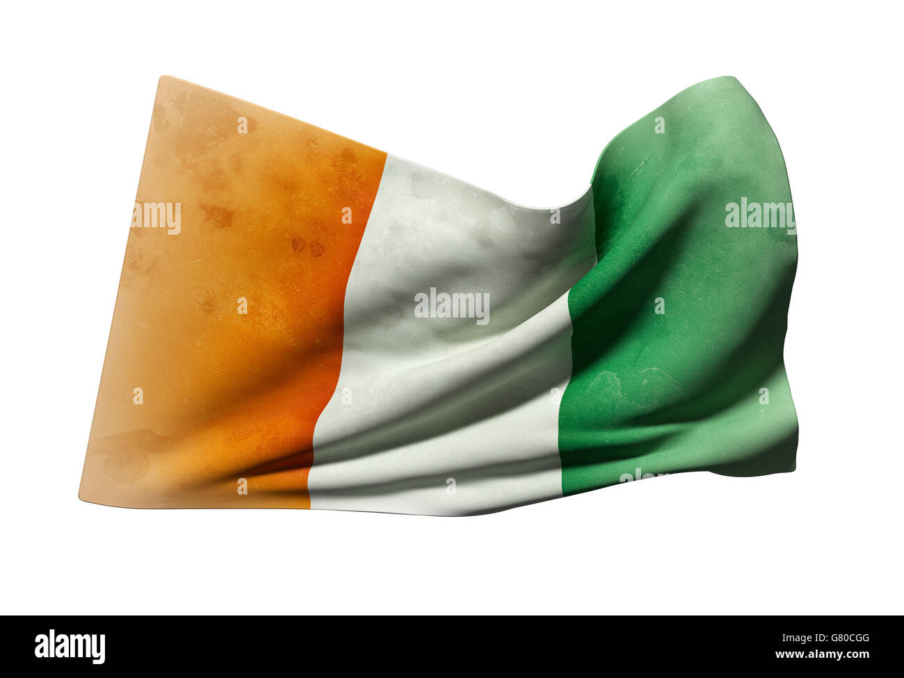 3d rendering of Ivory Coast flag waving Stock Photo