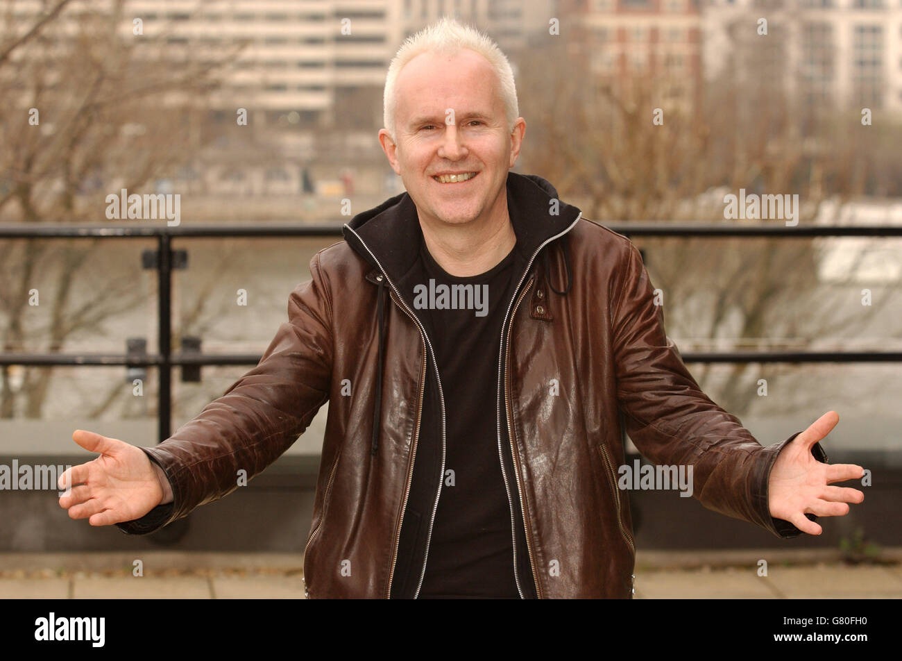 Howard Jones poses for photographers during a photocall to promote the new celebrity reality TV show. Stock Photo