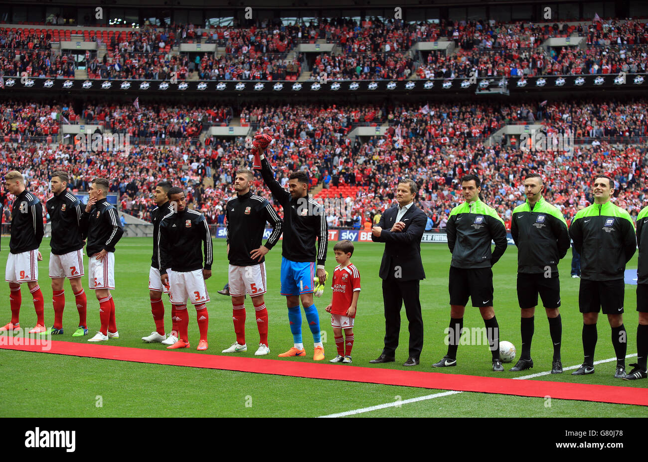 Soccer - Sky Bet League One - Play Off - Final - Preston North End v Swindon Town - Wembley Stadium Stock Photo