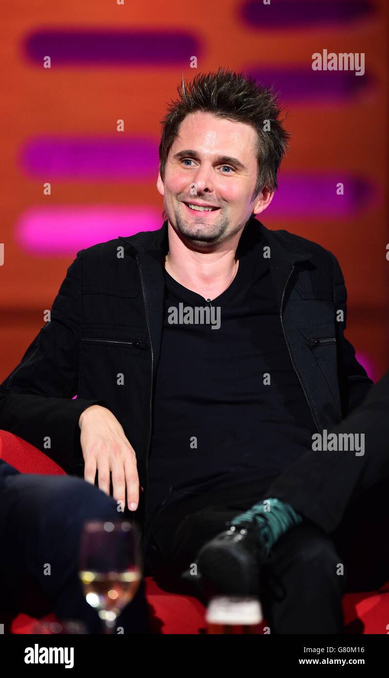 Matt Bellamy of Muse during filming of the Graham Norton Show at the